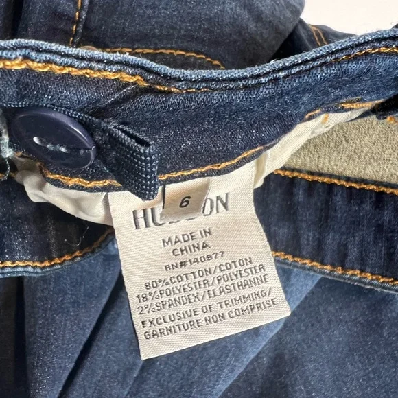 Girls Hudson Jeans dark Blue adjustable waist Size 6 - Picture 3 of 7